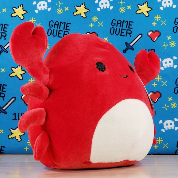 Squishmallow Carlos the Red Crab 8" 2020 UltraSoft Collectible Sealife Plush - Picture 2 of 12